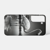 Coque Samsung Galaxy Flamant rose dans une piscine (Verso Horizontal)