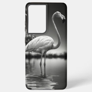 Coque Samsung Galaxy Flamant rose dans une piscine