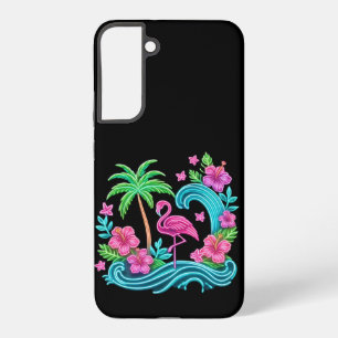 Coque Samsung Galaxy Flamant Rose Néo-Tropical