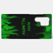 Coque Samsung Galaxy Flammes vertes dans le ciel étoilé (Verso Horizontal)