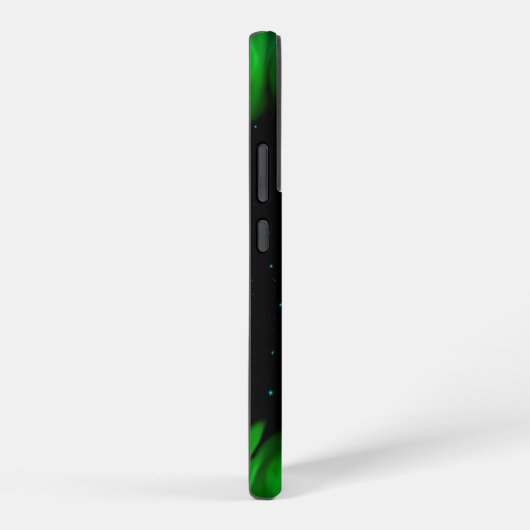 Coque Samsung Galaxy Flammes vertes dans le ciel étoilé (Côté droit)