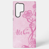 Coque Samsung Galaxy Flèches et fleurs roses (Verso)