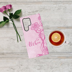 Coque Samsung Galaxy Flèches et fleurs roses