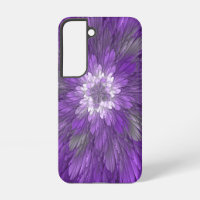 Fleur abstraite violette psychédélique Art fractal