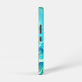 Coque Samsung Galaxy Fleur bleu clair Dahlia (Côté droit)