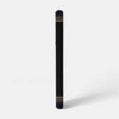 Coque Samsung Galaxy Fleur bleue sur fond noir (Côté gauche)