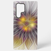 Fleur colorée lumineuse, fractale moderne abstrait