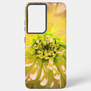 Coque Samsung Galaxy Fleur Dahlia Jaune