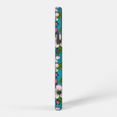 Coque Samsung Galaxy Fleur d'Apple sur le turquoise (Côté droit)