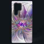 Coque Samsung Galaxy Fleur d'art Abstrait, énergique et coloré<br><div class="desc">Une puissante fleur d'imaginaire multicolore,  un art fractal floral unique. Conception pour votre Samsung Galaxy S22 Ultra coque et plus encore.</div>