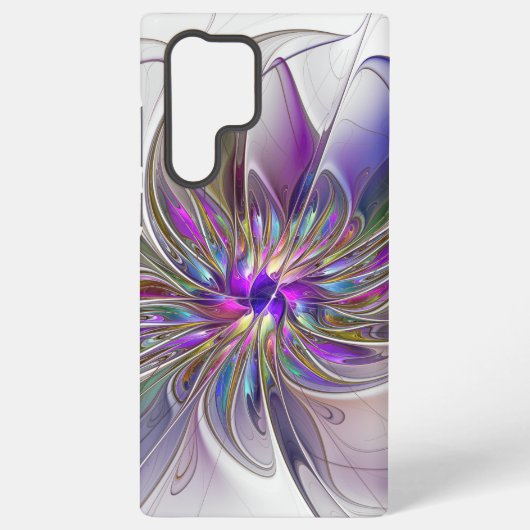 Coque Samsung Galaxy Fleur d'art Abstrait, énergique et coloré (Verso)