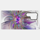 Coque Samsung Galaxy Fleur d'art Abstrait, énergique et coloré (Verso Horizontal)