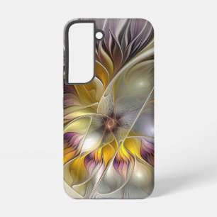 Coque Samsung Galaxy Fleur de fantaisie fractale moderne abstraite et c