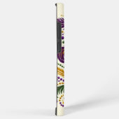 Coque Samsung Galaxy Fleur de lis jaune et vert violet (Côté droit)