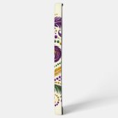 Coque Samsung Galaxy Fleur de lis jaune et vert violet (Côté gauche)