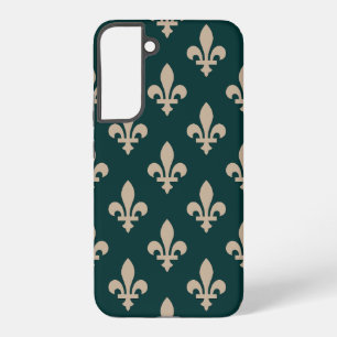 Coque Samsung Galaxy Fleur de Lis Motif, Royal French Creative on Green