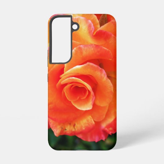 Coque Samsung Galaxy Fleur de rose orange (Verso)