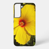 Coque Samsung Galaxy Fleur d'Hibiscus jaune (Verso)