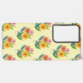 Coque Samsung Galaxy Fleur Fleur sauvage artistique Zinnia (Verso Horizontal)