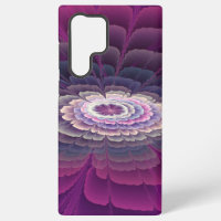 Fleur frappante abstraite fractale colorée rose