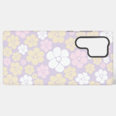 Coque Samsung Galaxy Fleur Motif - Pastel rose, jaune et violet (Verso Horizontal)