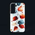 Coque Samsung Galaxy Fleur Océan<br><div class="desc">Une toile de corail foncé et des fleurs turquoises qui roulent comme des vagues.</div>