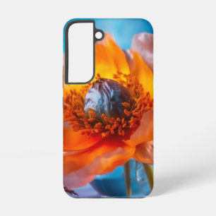 Coque Samsung Galaxy Fleur orange