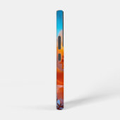 Coque Samsung Galaxy Fleur orange (Côté droit)