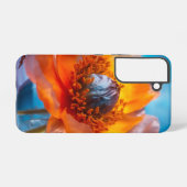 Coque Samsung Galaxy Fleur orange (Verso Horizontal)
