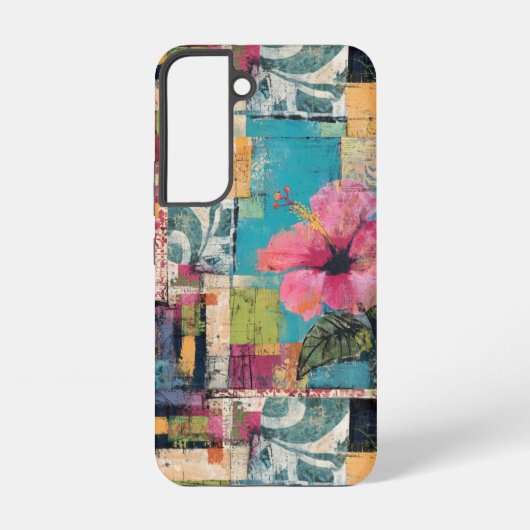 Coque Samsung Galaxy Fleur rose Abstraite (Verso)