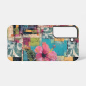 Coque Samsung Galaxy Fleur rose Abstraite (Verso Horizontal)