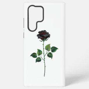 Coque Samsung Galaxy Fleur rose noire