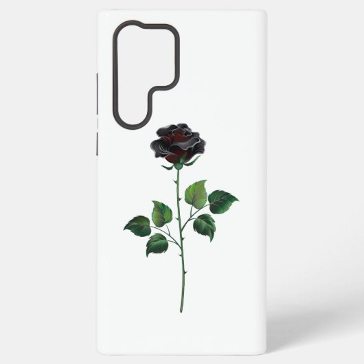 Coque Samsung Galaxy Fleur rose noire (Verso)