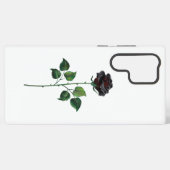 Coque Samsung Galaxy Fleur rose noire (Verso Horizontal)