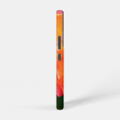 Coque Samsung Galaxy Fleur rose orange (Côté droit)