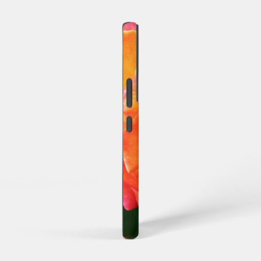 Coque Samsung Galaxy Fleur rose orange (Côté droit)