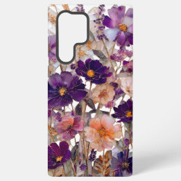 Coque Samsung Galaxy Fleur sauvage violette Floral