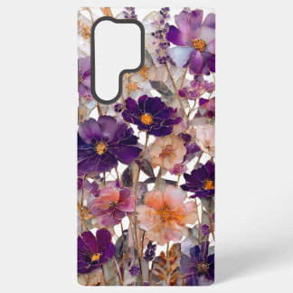 Coque Samsung Galaxy Fleur sauvage violette Floral