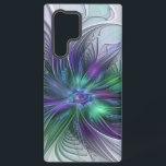 Coque Samsung Galaxy Fleur vert violet Art Abstrait moderne Fractal<br><div class="desc">Une fleur d'imaginaire magique pour vous. Design unique pour votre Samsung Galaxy S22 Ultra coque et plus.</div>