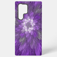Fleur Violette Psychedélique Art Fractal Abstrait