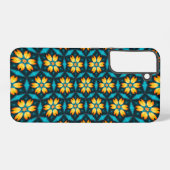 Coque Samsung Galaxy Fleurs Abstraites jaunes (Verso Horizontal)