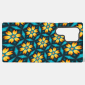 Coque Samsung Galaxy Fleurs Abstraites jaunes (Verso Horizontal)