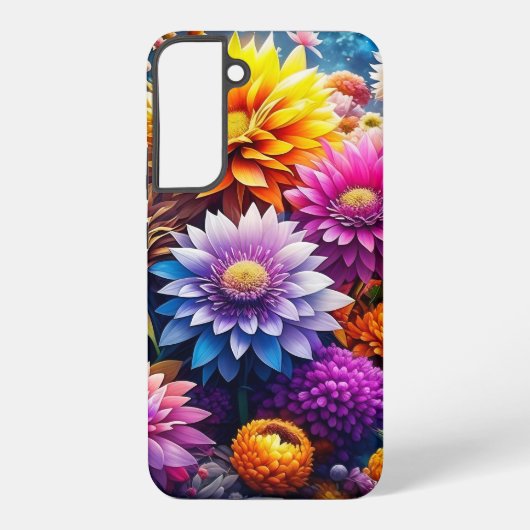 Coque Samsung Galaxy Fleurs aquarelles colorées (Verso)