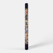 Coque Samsung Galaxy Fleurs Bleues Et Dorées (Côté droit)