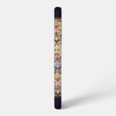 Coque Samsung Galaxy Fleurs Bleues Et Dorées (Côté gauche)