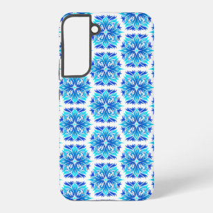 Coque Samsung Galaxy Fleurs Bleues, Motif De Fleurs, Motif Floral