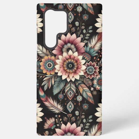 Coque Samsung Galaxy Fleurs Bohèmes du Soir (Verso)