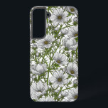 Coque Samsung Galaxy Fleurs cosmos blanches<br><div class="desc">Illustrations vectorielles dessinées à la main avec fleurs cosmos roses</div>