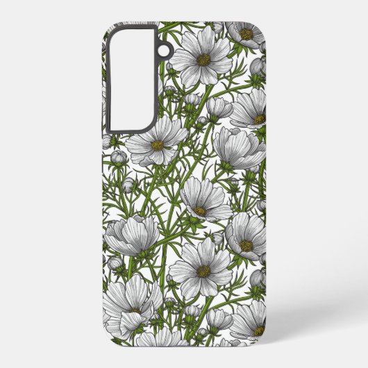 Coque Samsung Galaxy Fleurs cosmos blanches (Verso)