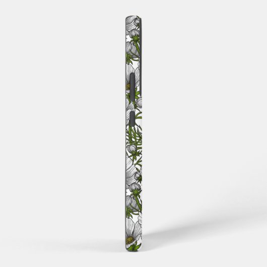 Coque Samsung Galaxy Fleurs cosmos blanches (Côté droit)